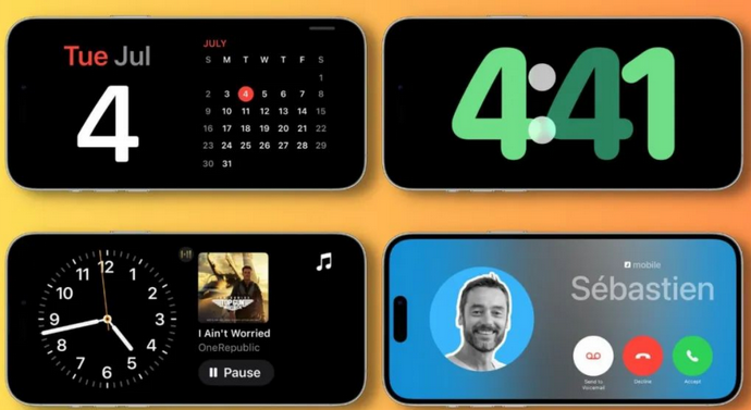 台前苹果手机维修分享iOS17横屏充电待机显示有什么好处 