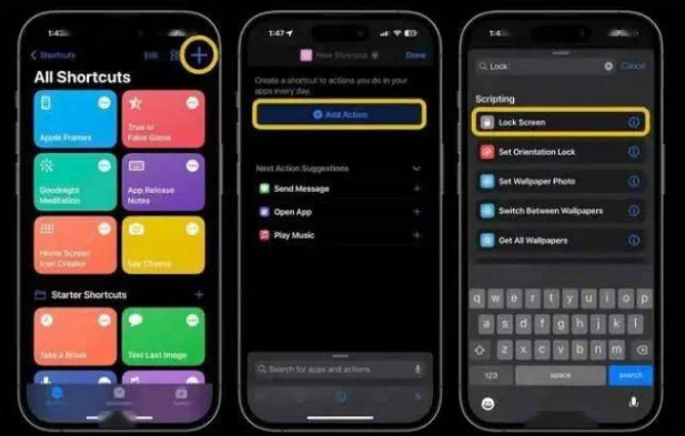台前苹果14锁屏维修店分享iPhone14升级iOS16.4后如何创建锁屏快捷方式 